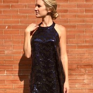 Blue Sequin Dress